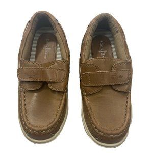 Cole Haan Toddler Boys Beige/Brown Loafer Hook Loop Slip On Shoes Youth Size 12